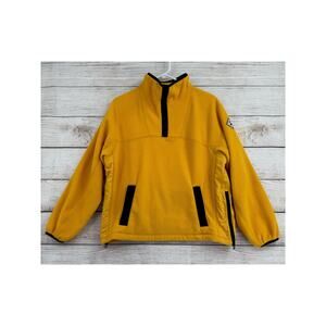Outdoor Afro x REI Co-Op 1/4 Zip Fleece Pullover Womens Medium Yellow Black